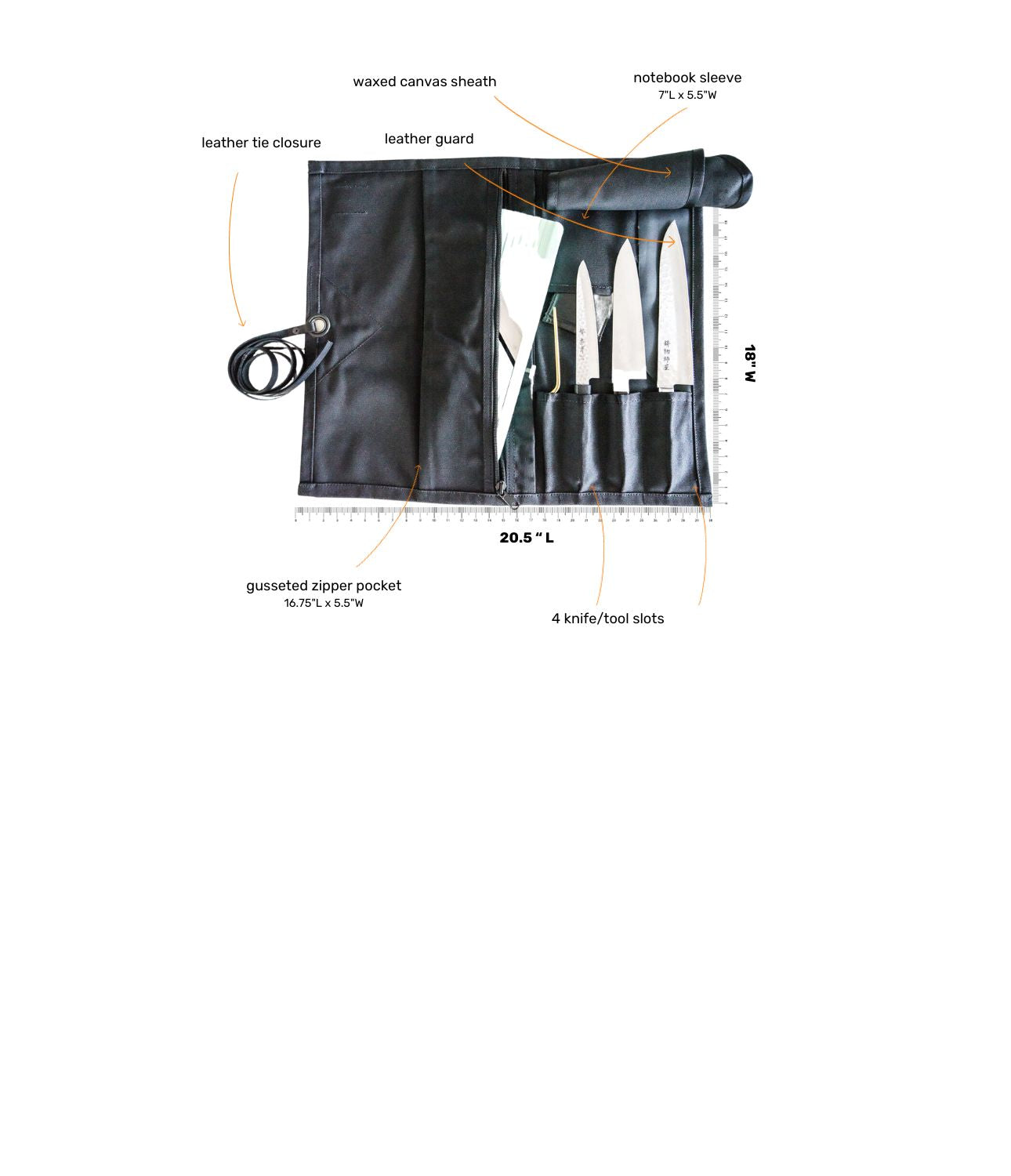 Knife Roll Size Guide