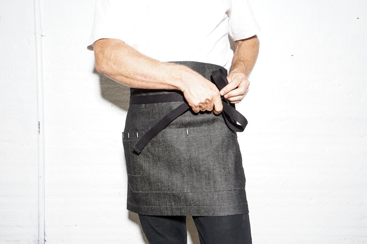 Bistro Server Apron - Black - Valentich Goods