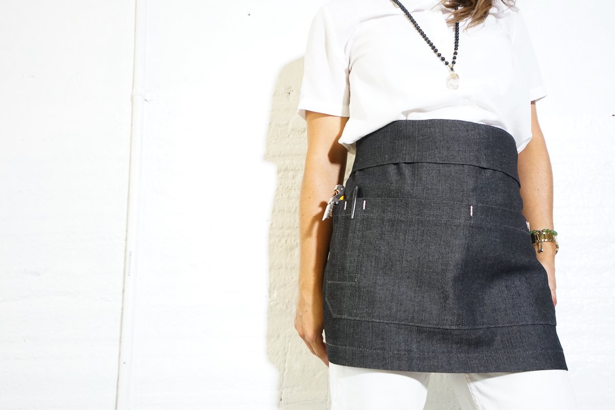 Bistro Server Apron - Black - Valentich Goods