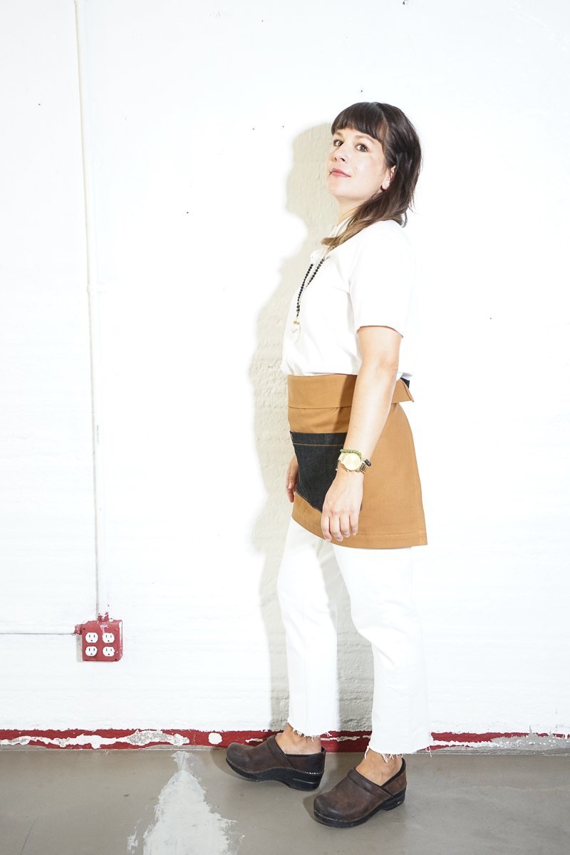 Bistro Server Apron - Honey Gold + Black - Valentich Goods