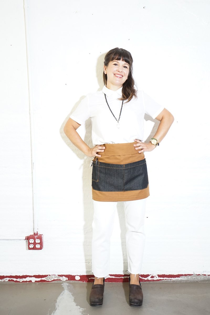 Bistro Server Apron - Honey Gold + Black - Valentich Goods