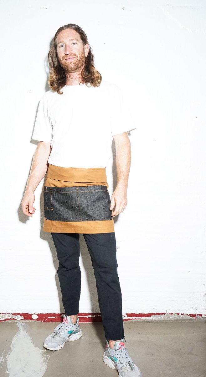 Bistro Server Apron - Honey Gold + Black - Valentich Goods
