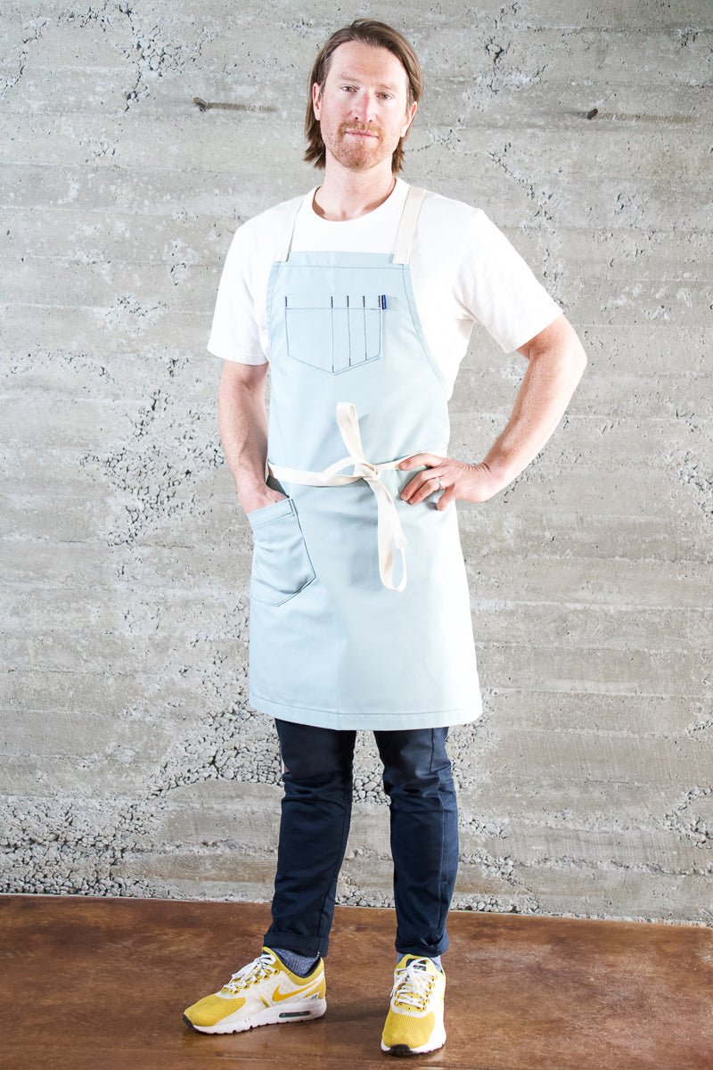 Deluxe Chef Apron - Baby Blue - Valentich Goods