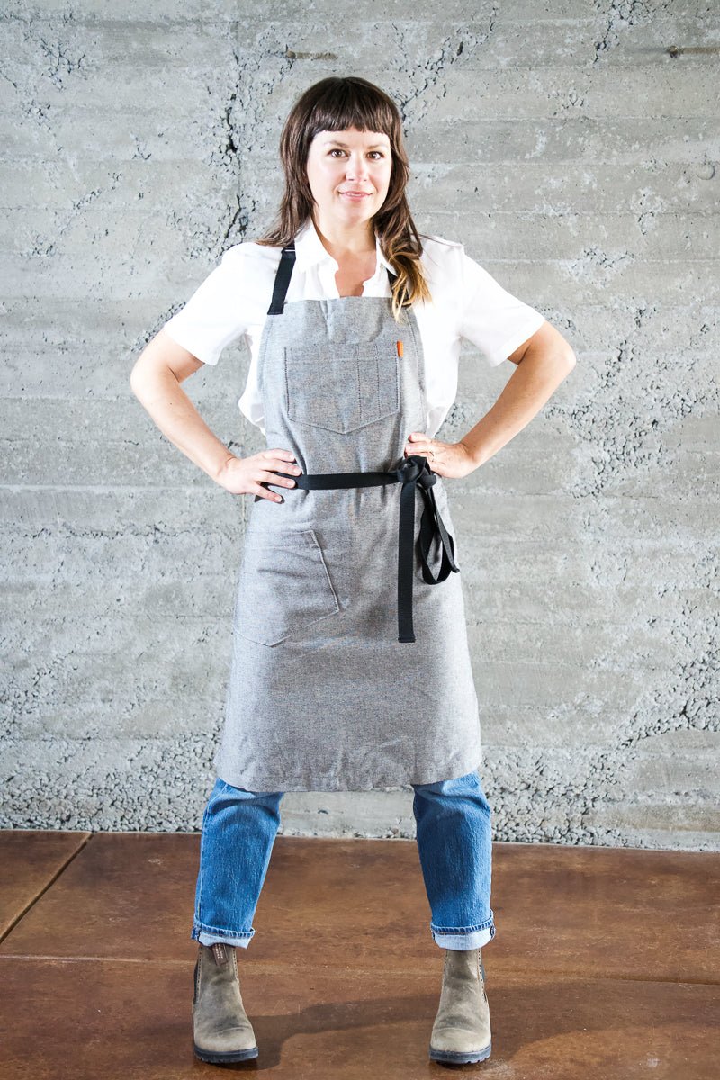 Deluxe Chef Apron - Grey - Valentich Goods