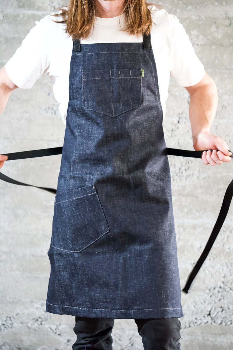 Deluxe Chef Apron - Indigo - Valentich Goods