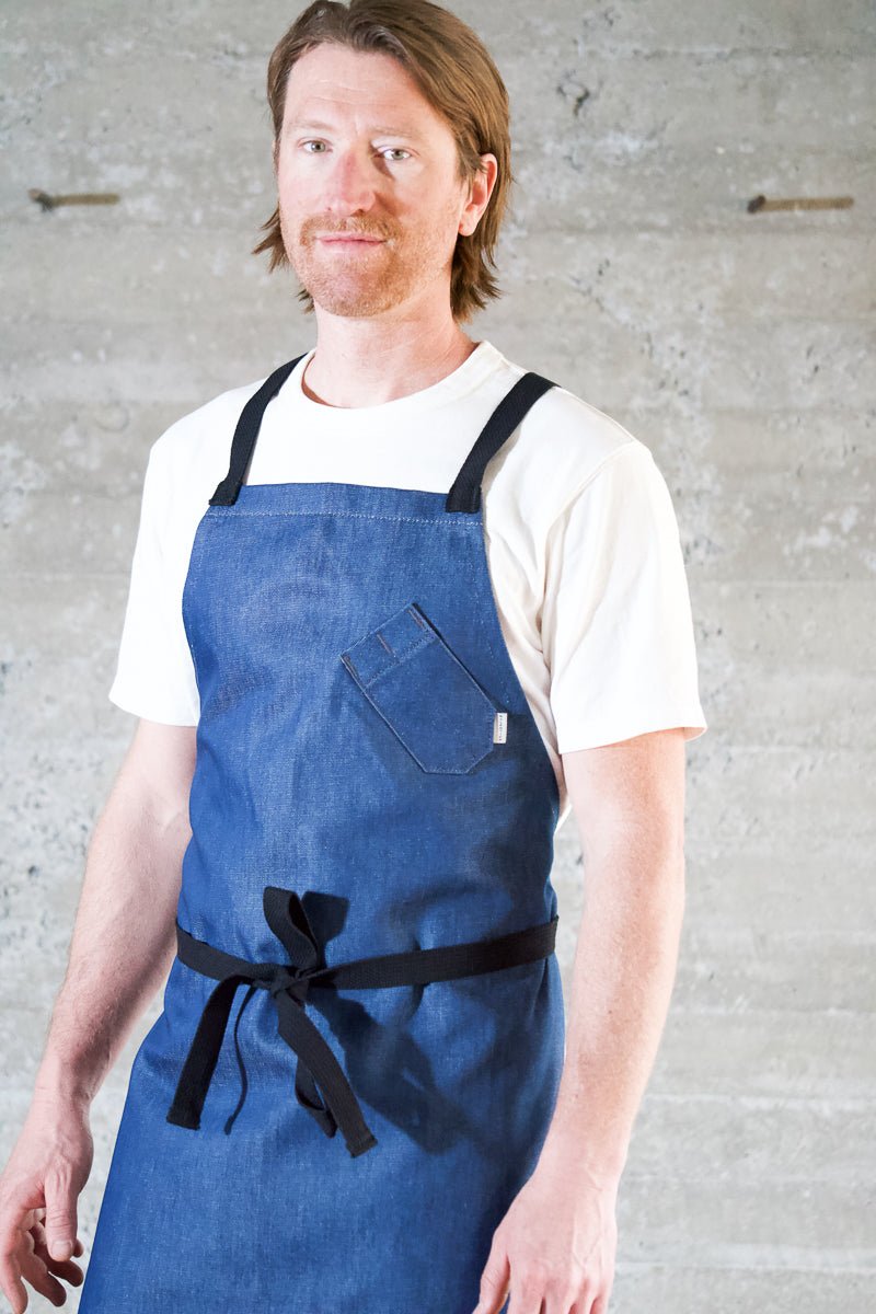 Industry Chef Apron - Azure Blue - Valentich Goods