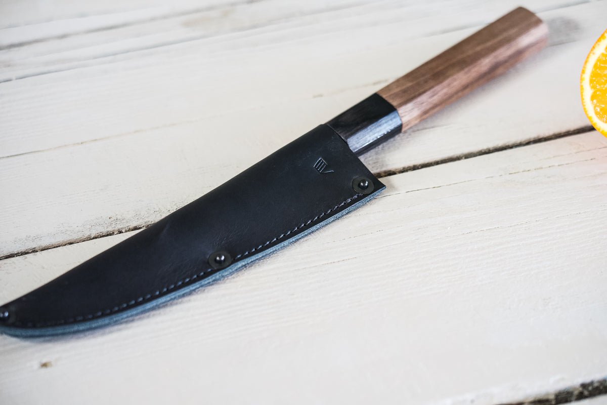 Leather Petty Knife Sheath/Saya - Cognac - 150mm - Valentich Goods