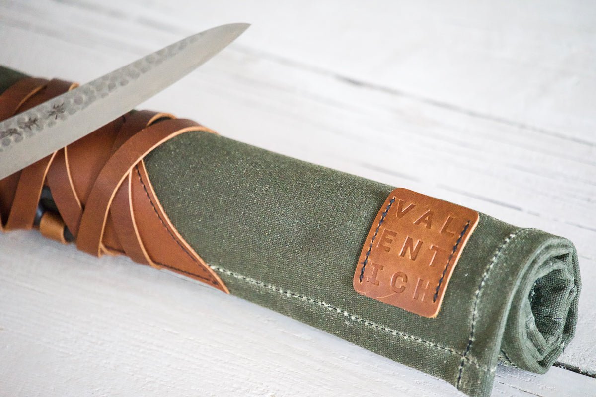 Mini Knife Roll - Artichoke - Valentich Goods