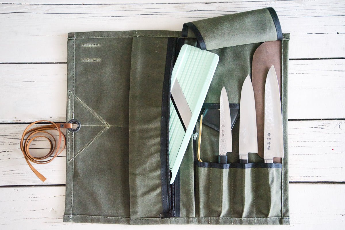 Mini Knife Roll - Artichoke - Valentich Goods