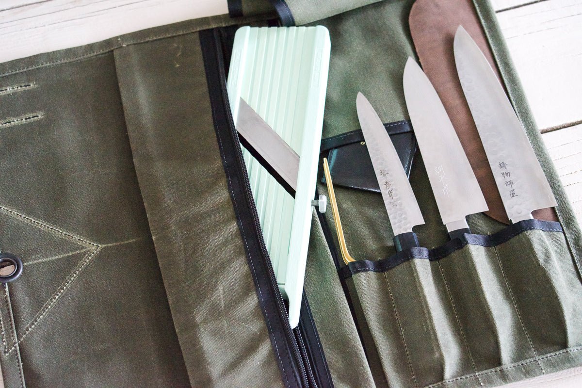 Mini Knife Roll - Artichoke - Valentich Goods