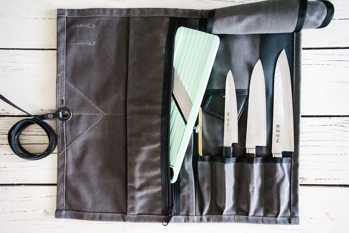 Mini Knife Roll - Charcoal - Valentich Goods