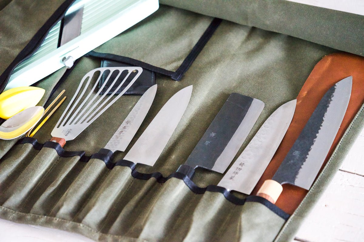 Waxed Canvas Knife Roll