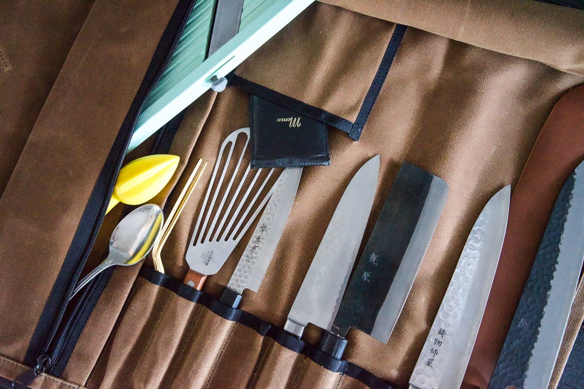 Waxed Canvas Knife Roll