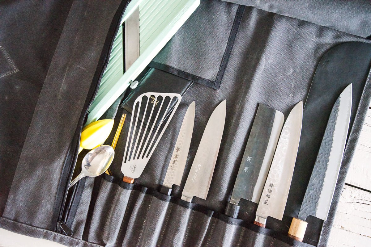 Waxed Canvas Knife Roll