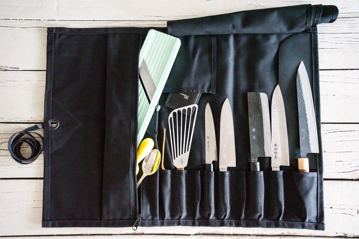 Waxed Canvas Knife Roll