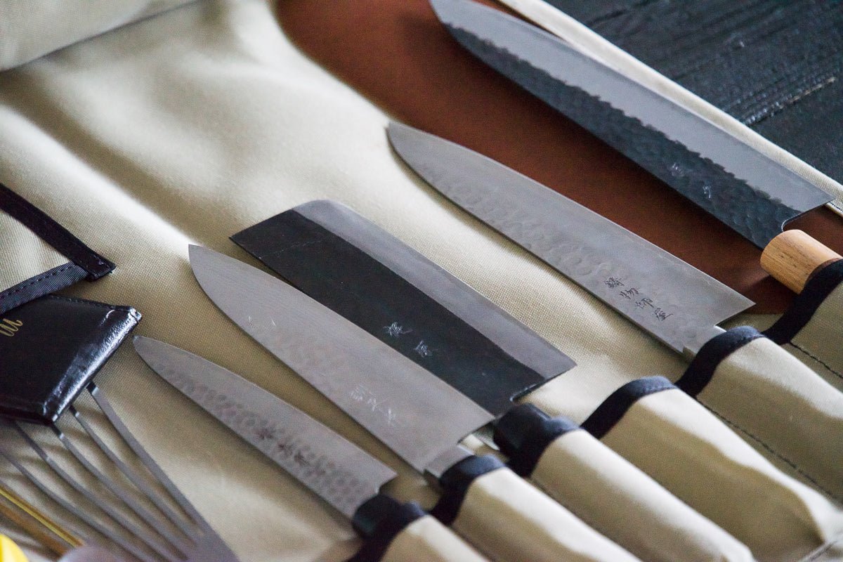 Waxed Canvas Knife Roll