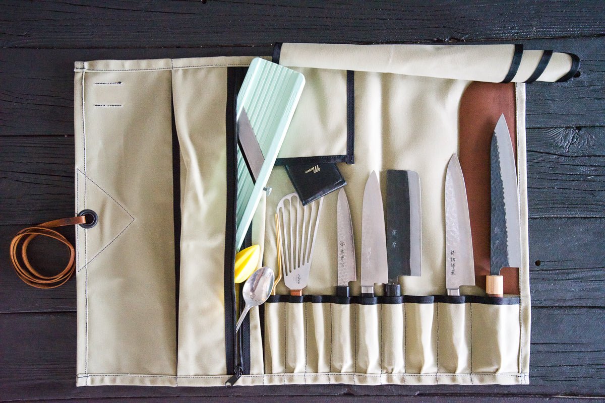 Waxed Canvas Knife Roll