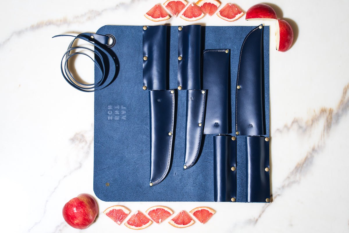 4X Full Leather Knife Roll - Valentich Goods