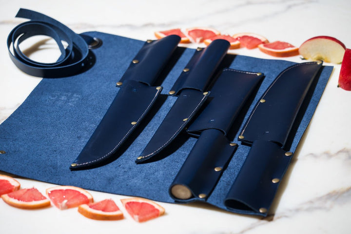 4X Full Leather Knife Roll - Valentich Goods