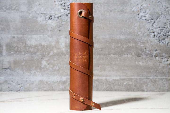 4X Full Leather Knife Roll - Valentich Goods #color_cognac