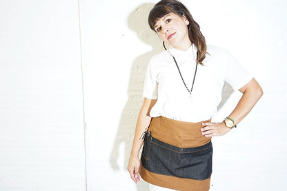 Bistro Server Apron - Honey Gold + Black - Valentich Goods