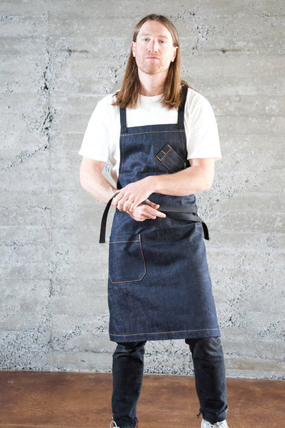 Classic Indigo Chef Apron - Valentich Goods
