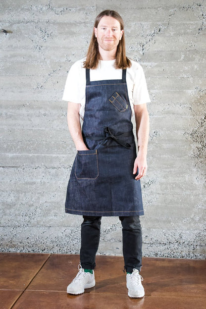 Classic Indigo Chef Apron - Valentich Goods