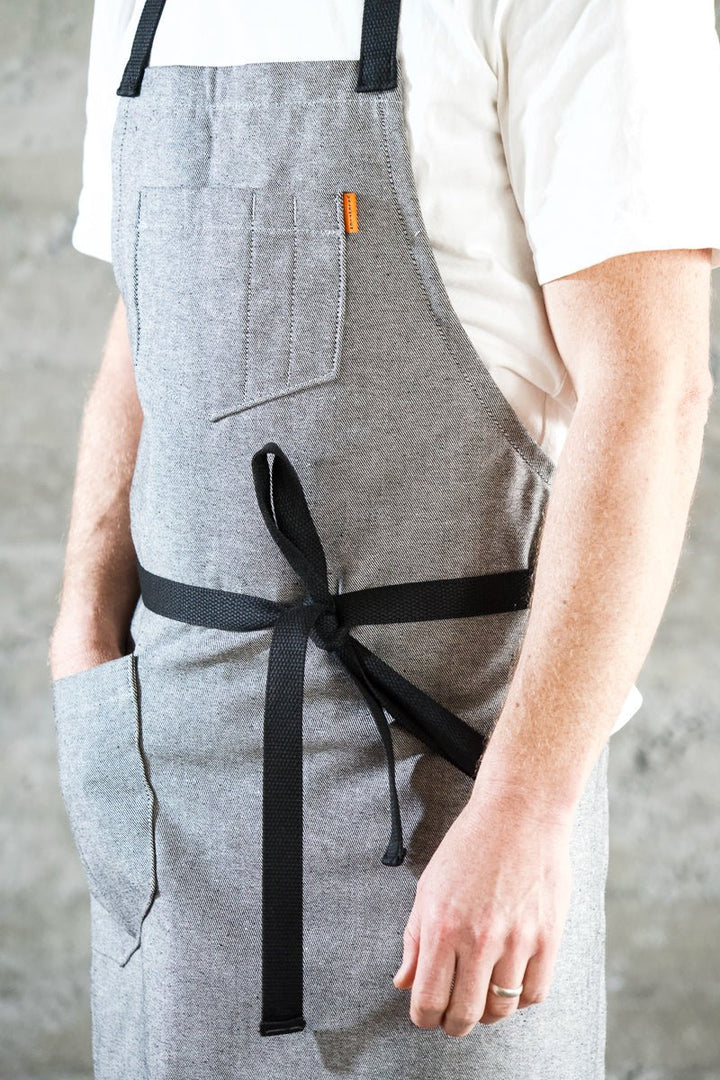 Deluxe Chef Apron - Grey - Valentich Goods