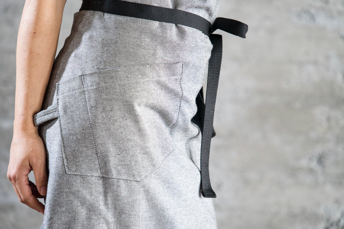 Deluxe Chef Apron - Grey - Valentich Goods