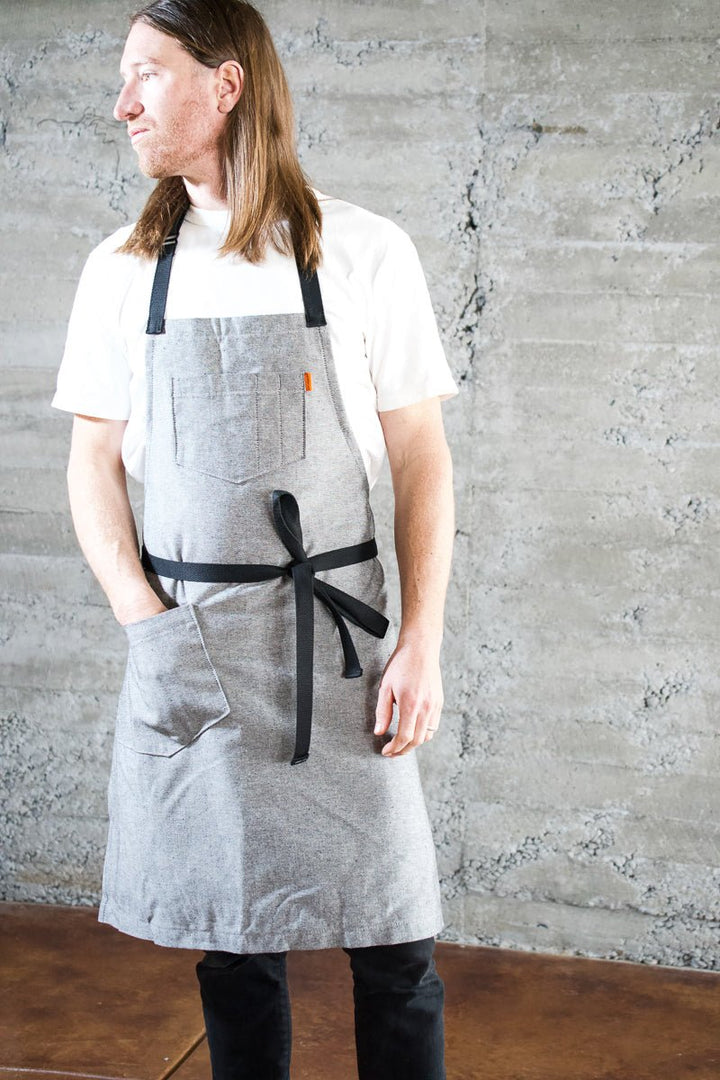 Deluxe Chef Apron - Grey - Valentich Goods