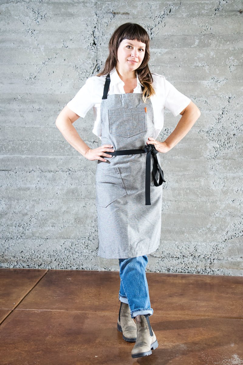 Deluxe Chef Apron - Grey - Valentich Goods