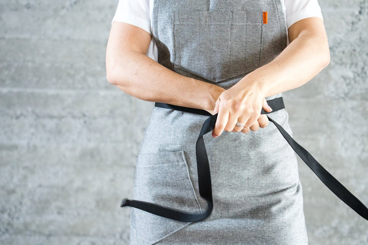 Deluxe Chef Apron - Grey - Valentich Goods