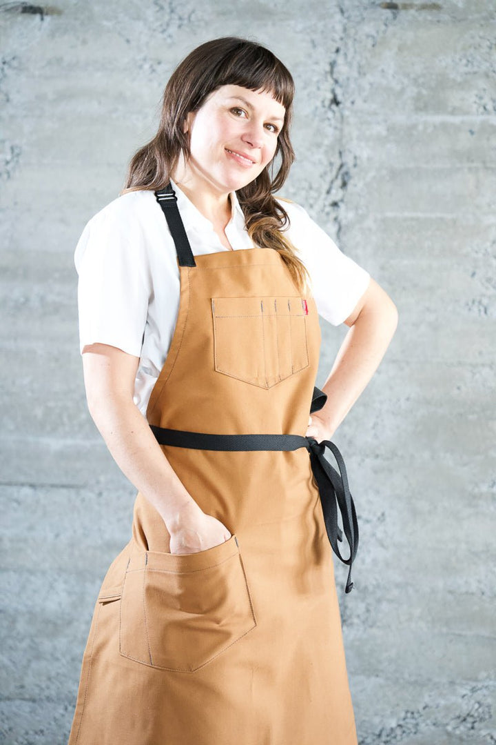 Deluxe Chef Apron - Honey Gold - Valentich Goods