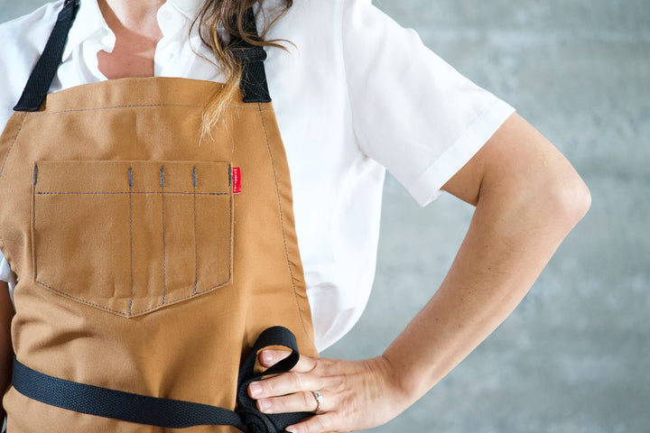 Deluxe Chef Apron - Honey Gold - Valentich Goods