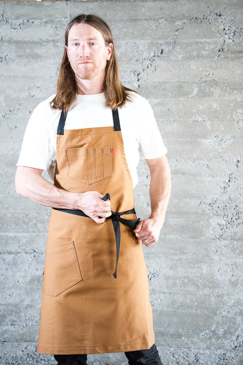 Deluxe Chef Apron - Honey Gold - Valentich Goods