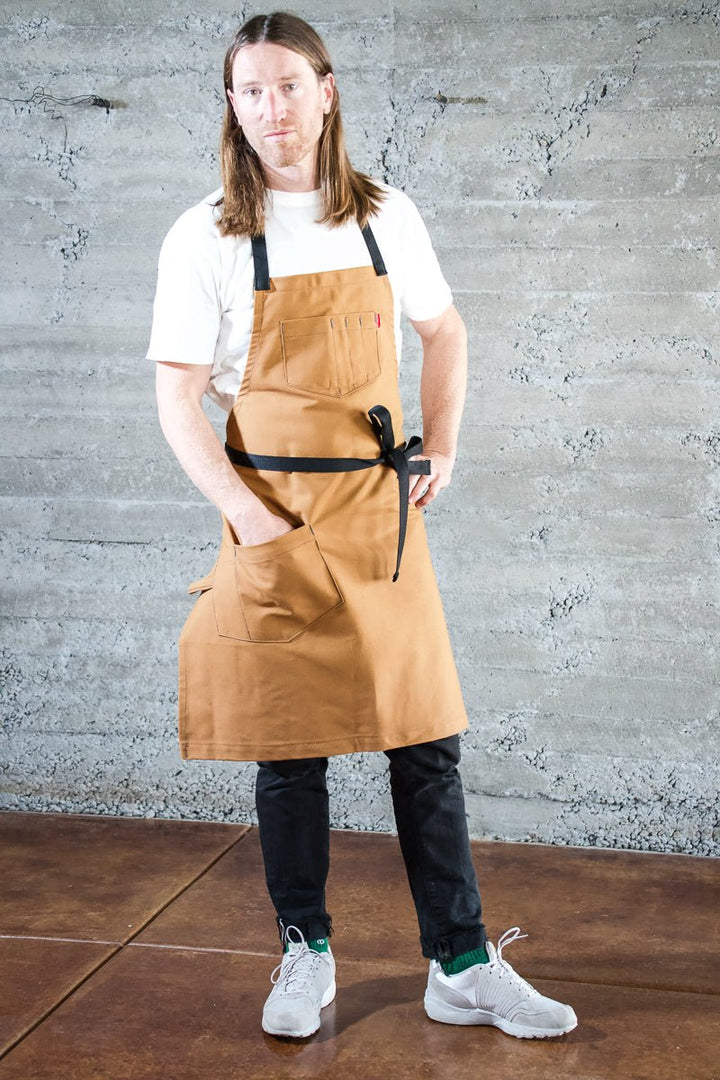 Deluxe Chef Apron - Honey Gold - Valentich Goods