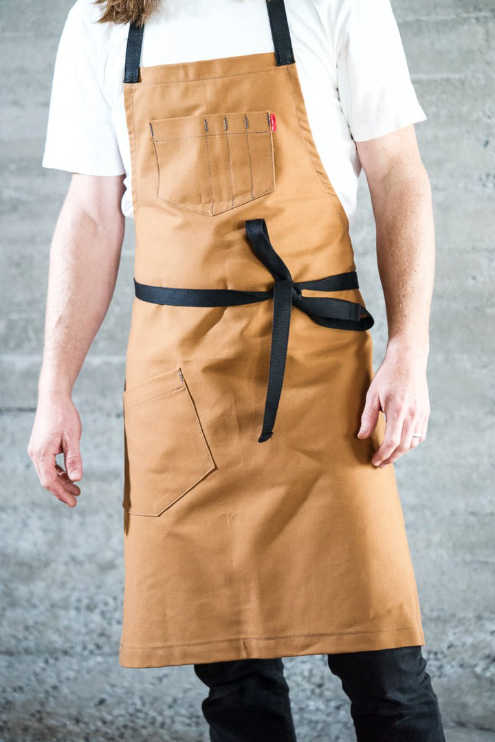 Deluxe Chef Apron - Honey Gold - Valentich Goods