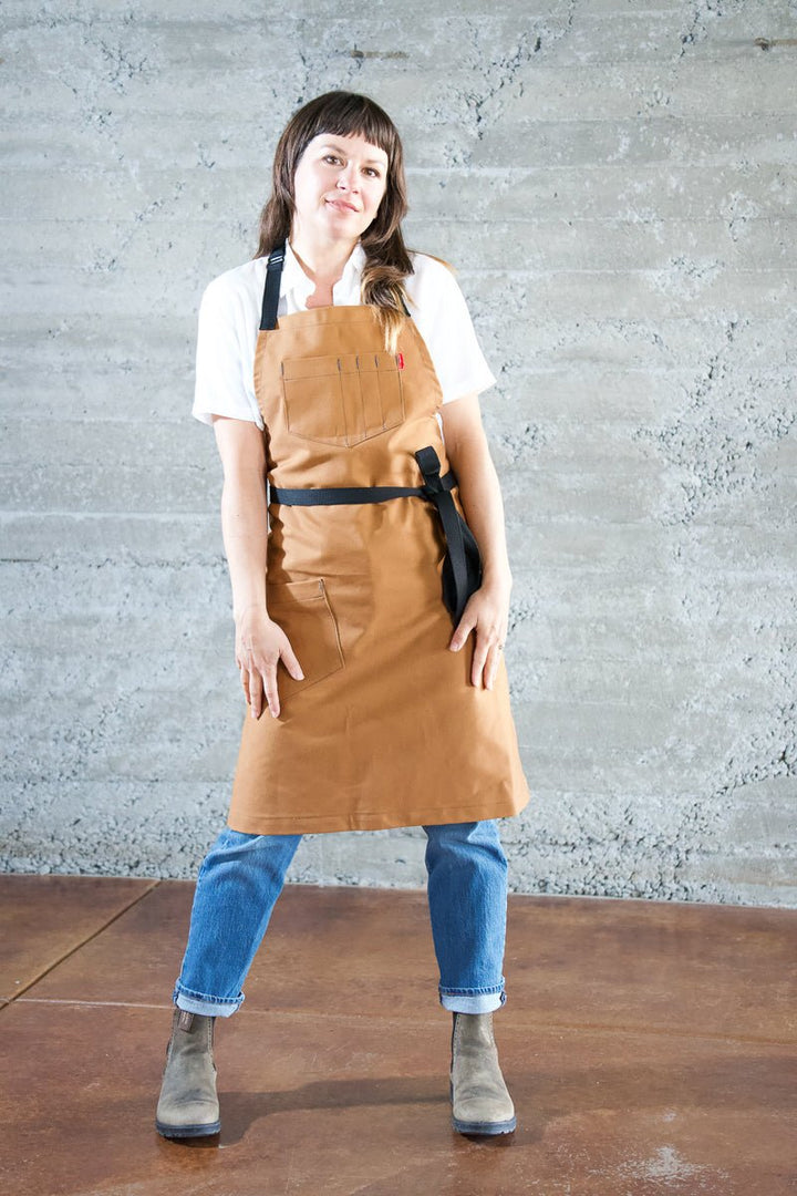 Deluxe Chef Apron - Honey Gold - Valentich Goods