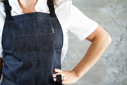 Deluxe Chef Apron - Indigo - Valentich Goods