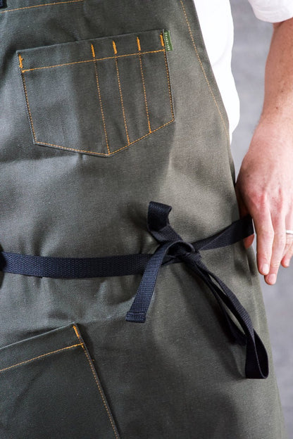 Deluxe Chef Apron - Olive - Valentich Goods