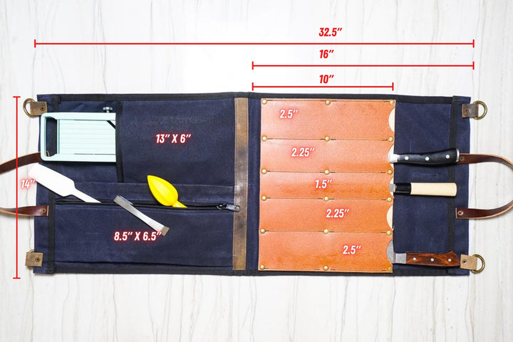 Knife-Folio - Navy - Valentich Goods