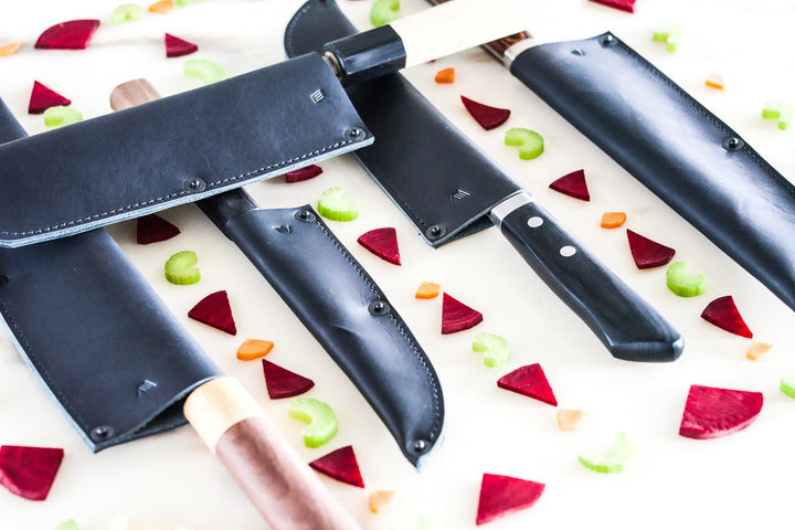 Leather Chef Knife Sheath/Saya Set - Valentich Goods