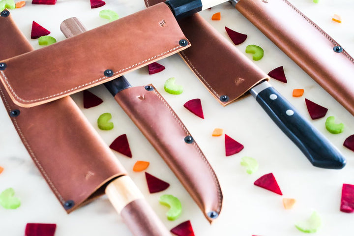 Leather Chef Knife Sheath/Saya Set - Valentich Goods