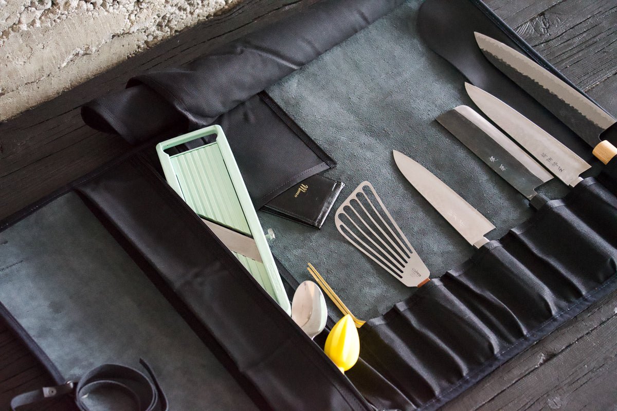 Professional Chef Knife Set with Roll-up Knife Bag