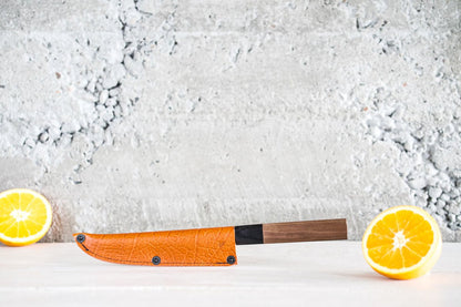 Leather Petty Knife Sheath/Saya - Orange - 150mm - Valentich Goods