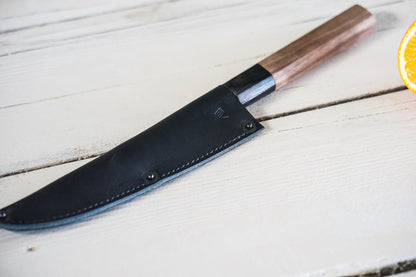 Leather Petty Knife Sheath/Saya - Orange - 150mm - Valentich Goods