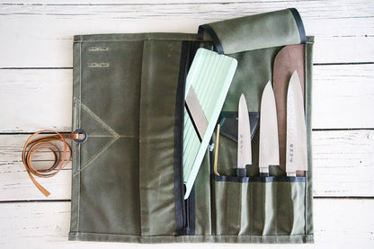 Mini Knife Roll - Artichoke - Valentich Goods