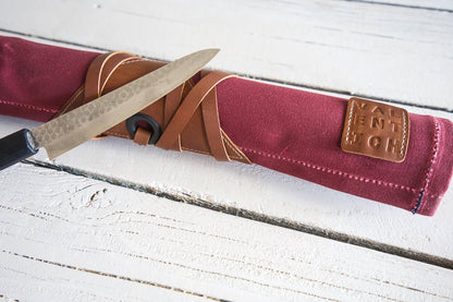 Mini Knife Roll - Burgundy - Valentich Goods