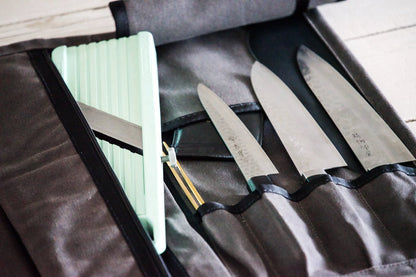 Mini Knife Roll - Charcoal - Valentich Goods