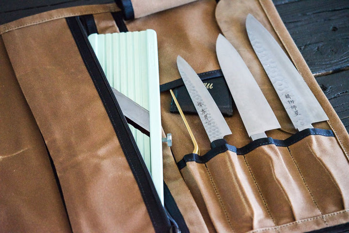 Mini Knife Roll - Field Tan - Valentich Goods